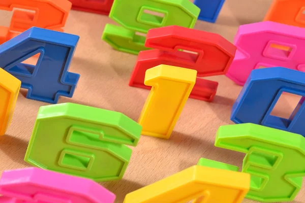 Colorful plastic numbers — Stock Photo, Image