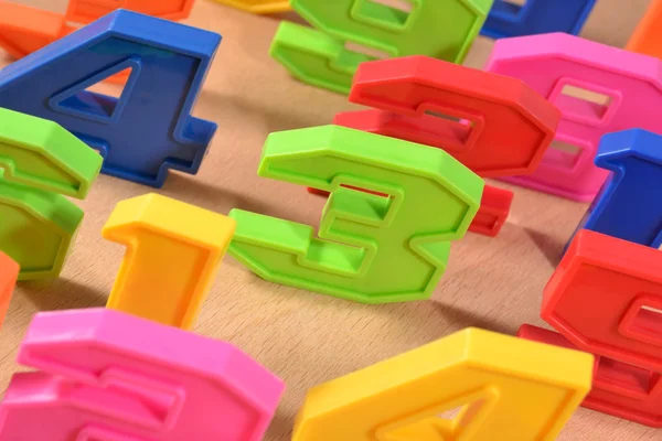 Colorful plastic numbers — Stock Photo, Image