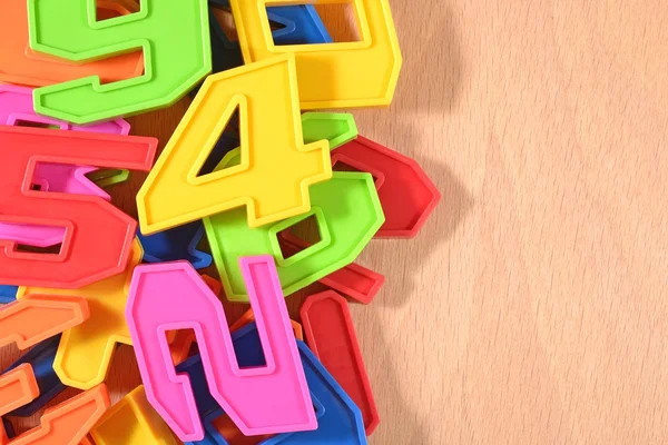 Plastic colored numbers — Stock Photo, Image