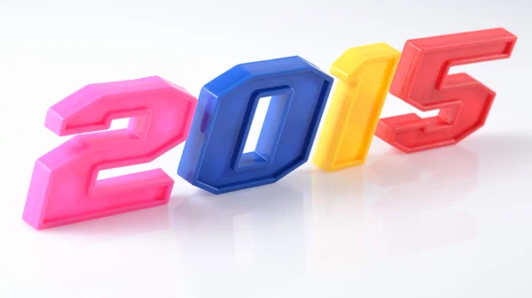 2015 year colorful figures on white — Stock Photo, Image