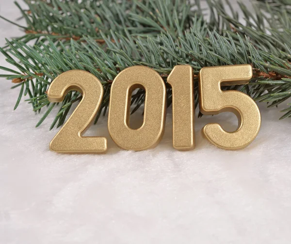 2015 rok zlatá čísla — Stock fotografie