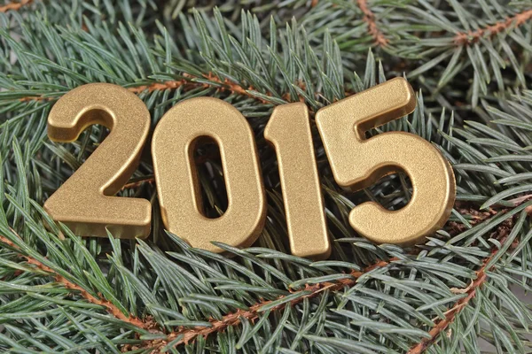 2015 års golden siffror — Stockfoto