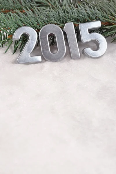 2015 yılı rakamları gümüş — Stok fotoğraf
