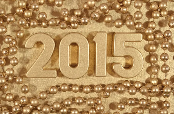 2015 year golden figures — Stock Photo, Image