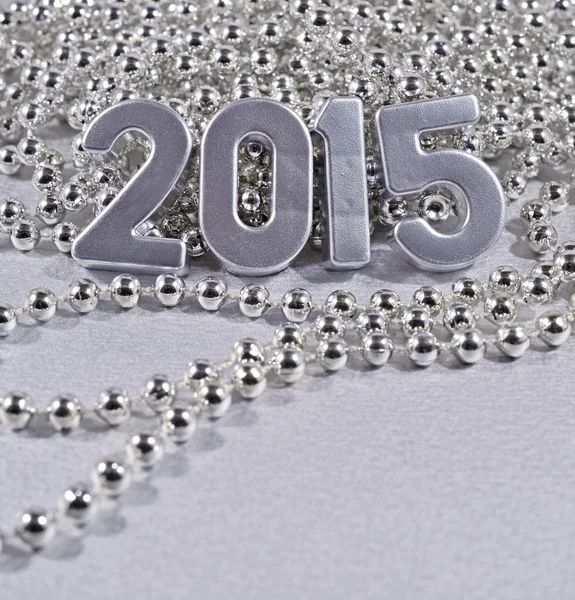 2015 year silver figures — Stock Photo, Image