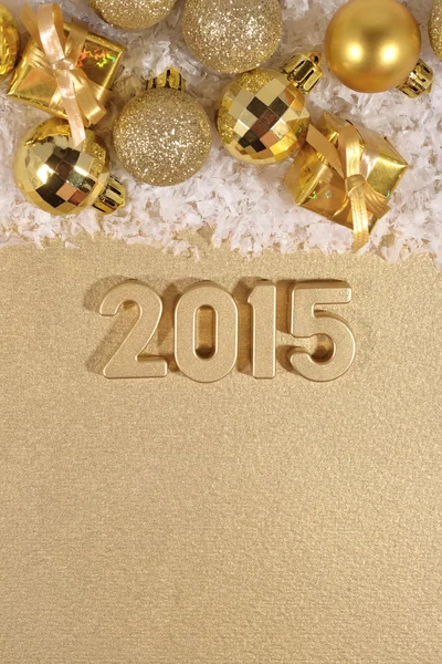 2015 year golden figures — Stock Photo, Image