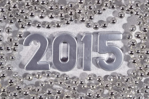 2015 year silver figures — Stock Photo, Image