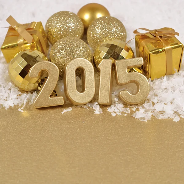 2015 year golden figures — Stock Photo, Image