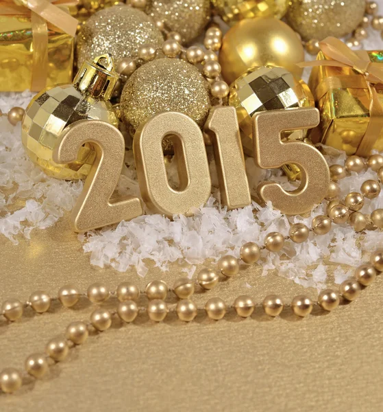 2015 year golden figures — Stock Photo, Image