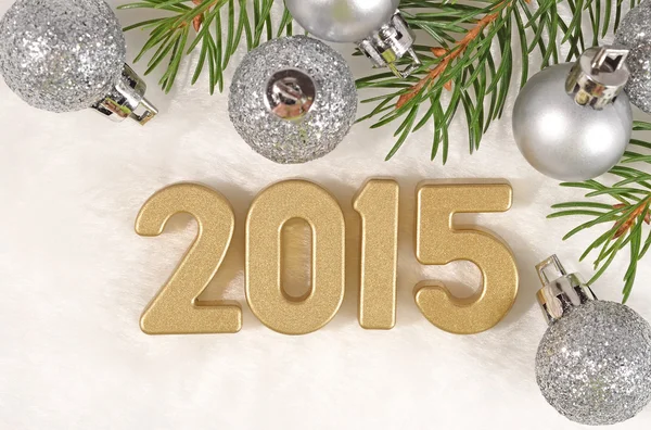 2015 year golden figures — Stock Photo, Image