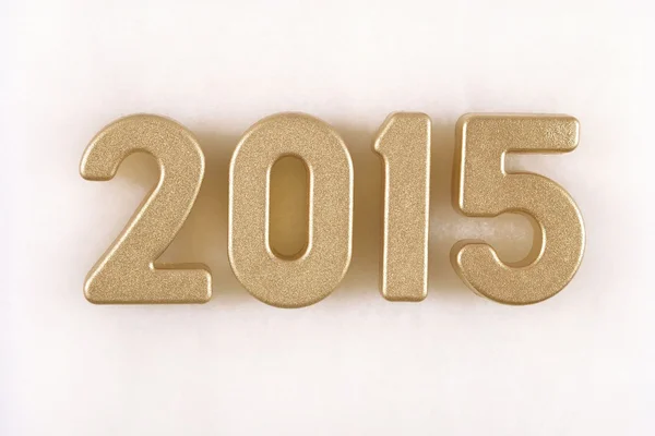 2015 year golden figures — Stock Photo, Image