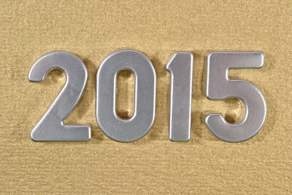 2015 año plata cifras —  Fotos de Stock