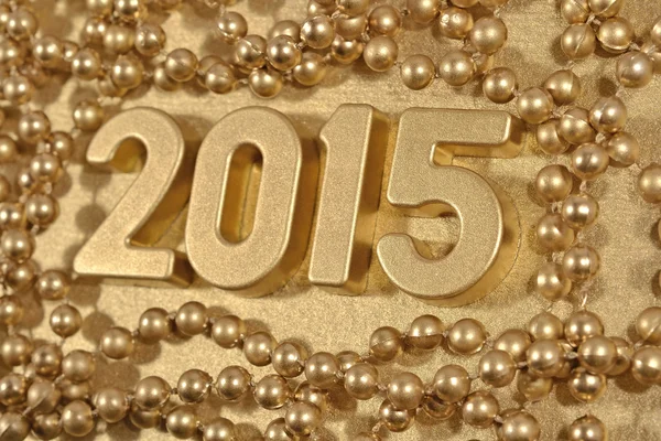 2015 year golden figures — Stock Photo, Image