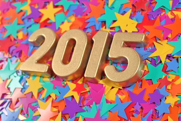 2015 year golden figures — Stock Photo, Image