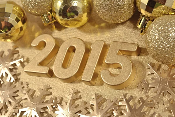 2015 year golden figures — Stock Photo, Image