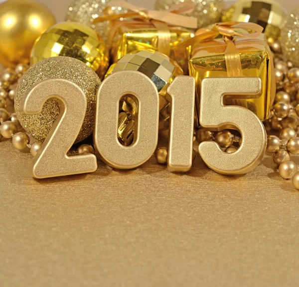 2015 año cifras de oro — Foto de Stock