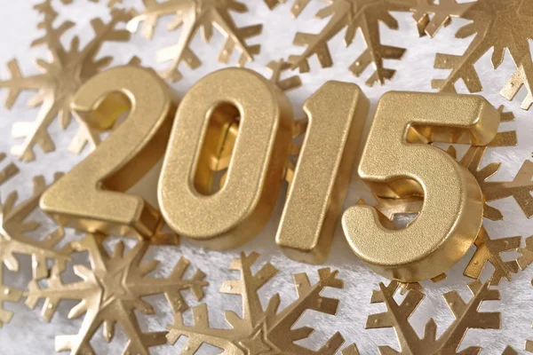 2015 year golden figures — Stock Photo, Image