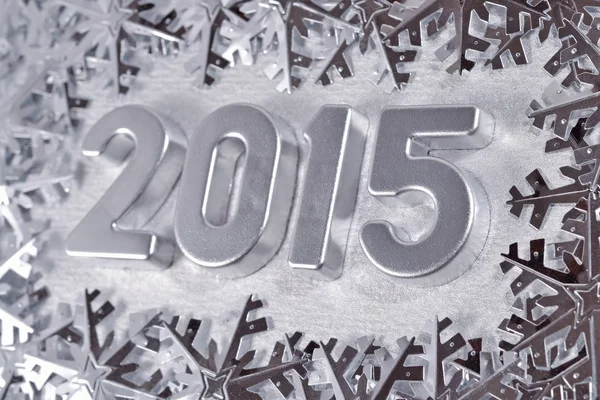 2015 år silver siffror — Stockfoto