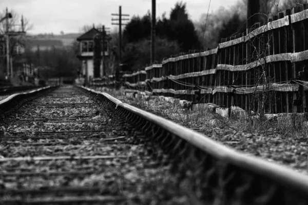 Terk edilmiş tren yolu ayarlama Stok Resim