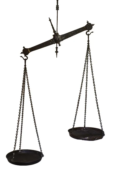 Set of hanging balance scales Stock Photo