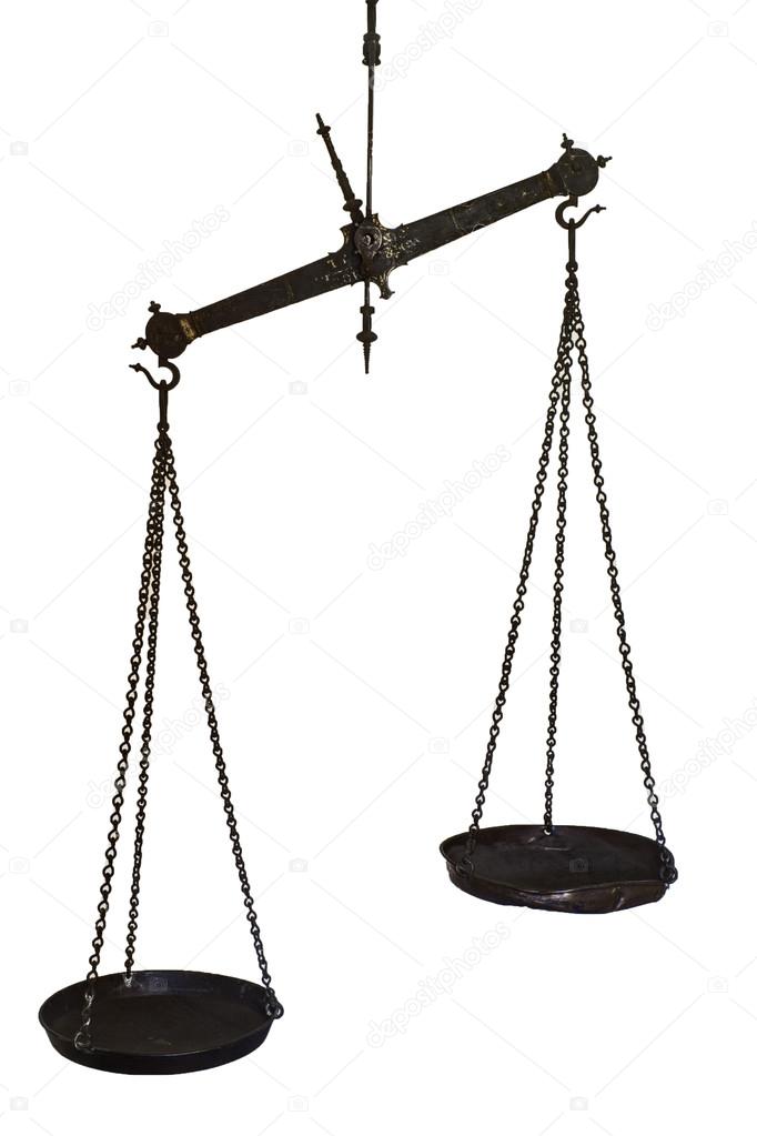 Set of hanging balance scales