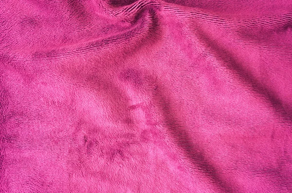 Bliska purpurowy płaszcz, futro tekstura tło — Zdjęcie stockowe