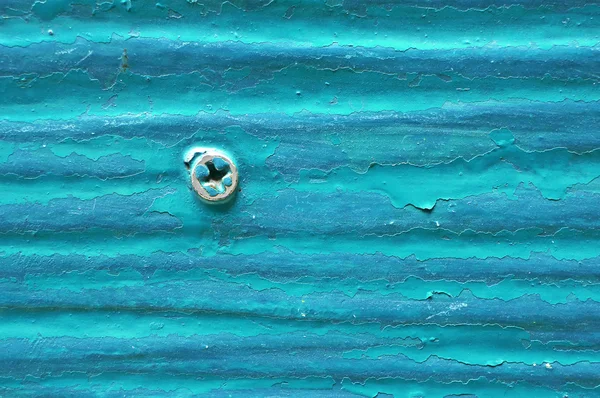 Pared azul con clavo para fondo — Foto de Stock