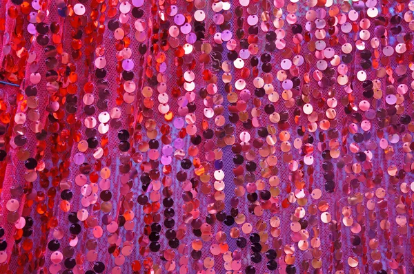 Sparkling red textile closeup — Stock Photo, Image