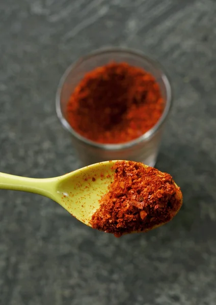 Pepper spice in teaspoon — Stock Photo, Image