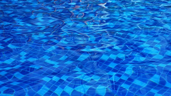 Blue ripped water in swimming pool — Stock Photo, Image