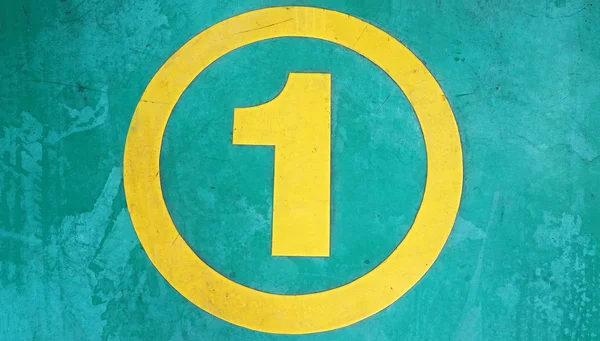 Yellow "number one" — Stock Photo, Image