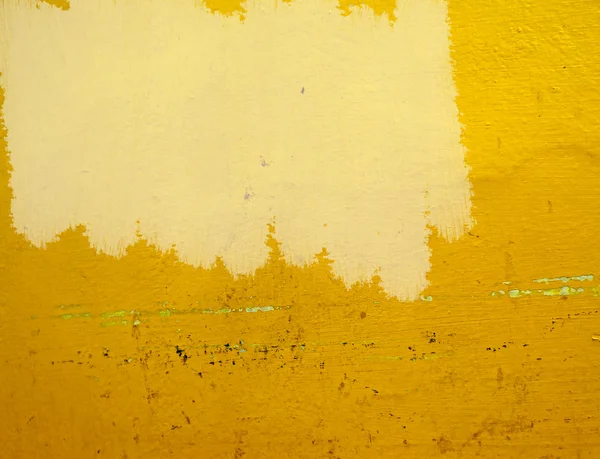 Unvollendete Malerei gelbe Wand — Stockfoto
