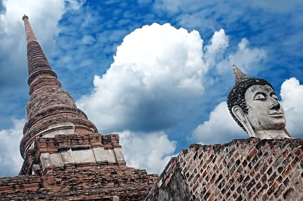 Ancient Buddha, Ayutthaya, Thailand — Stock Photo, Image