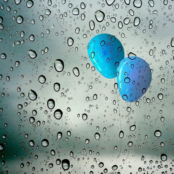 Glass with balloons — Stock Photo, Image