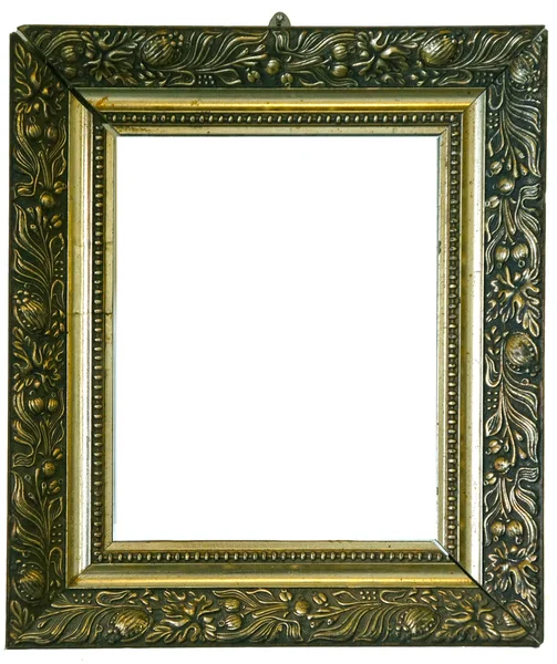 Antique look gold color picture frame — Stock Photo, Image