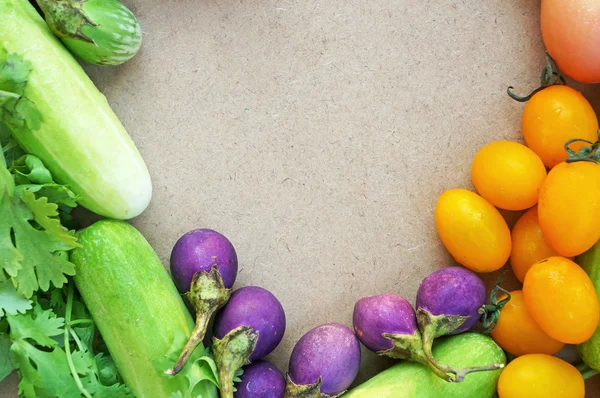 Colorful vegetable frame — Stock Photo, Image