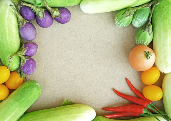 Colorful vegetable frame — Stock Photo, Image