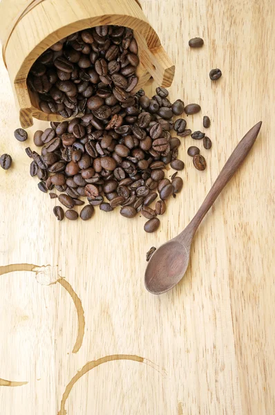 Kaffeebohne im Eimer — Stockfoto