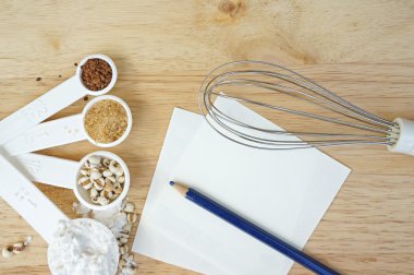 boş kağıt malzemeler pişirme ile