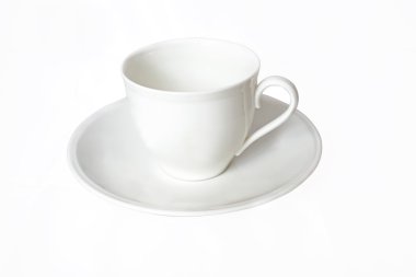 Beyaz arka plan üzerinde kahve fincanı