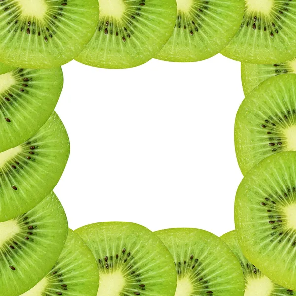 Kiwi vruchten, ontwerp frame. — Stockfoto