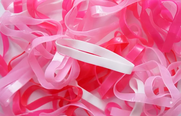 Pink rubber band background — Stock Photo, Image