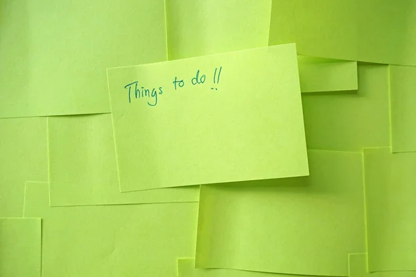 Close up of a sticky note saying Things To Do list — Stock Photo, Image