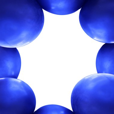Mavi balon çerçeve