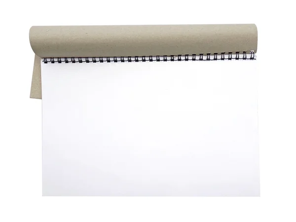 Cuaderno de papel con tapa marrón — Foto de Stock