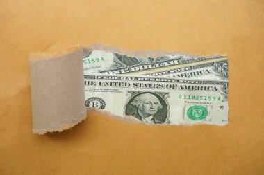 Dolardaki zarf bizden tam kahverengi