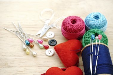 dikiş takımı, iğne, iplik ve teyp ölçme