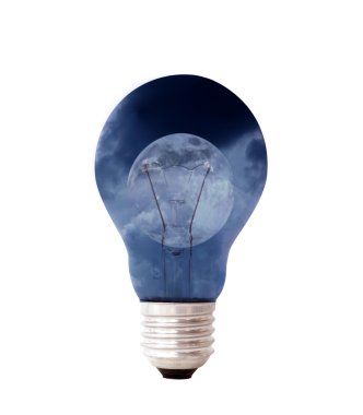 Klasik ampul parlak ay kapalı