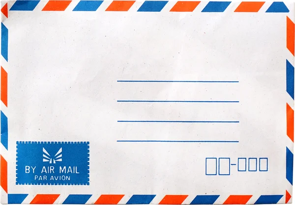 Airmail envelope isolate on white — Stock Photo, Image