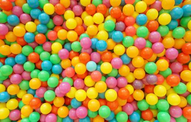 arka plan için çok renkli plastik top